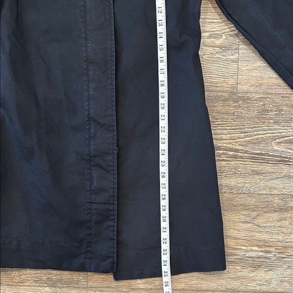 Vintage Y2K Gap Women's Size 6 Rain Trench Coat with Zipper Buttons Blue inside - Picture 11 of 13